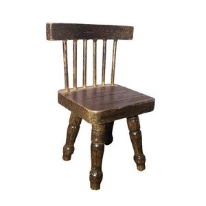 Miniature Dollhouse Wooden Spindle Chair
